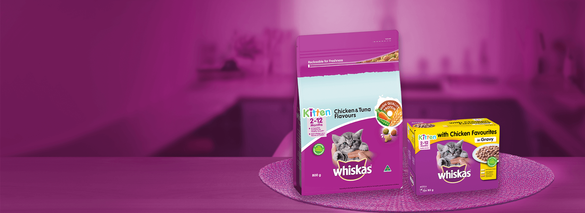 whiskas kitten products hero image