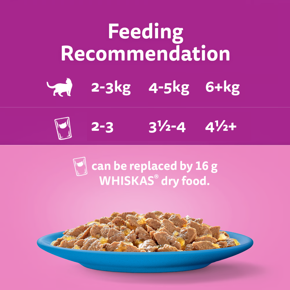 WHISKAS® 1+ Years Adult Wet Cat Food with Tuna Favourites In Jelly - 3