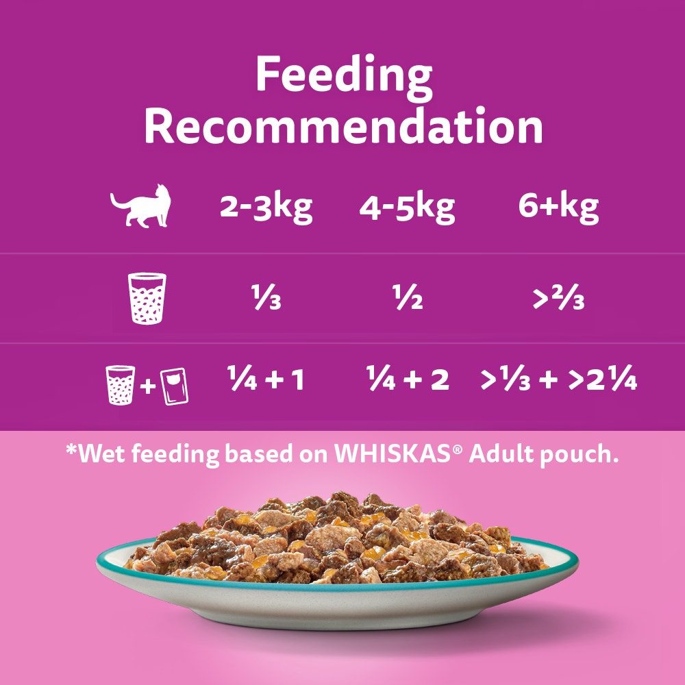 WHISKAS® 1+ Years Adult Dry Cat Food with Chicken & Rabbit Flavours - 3