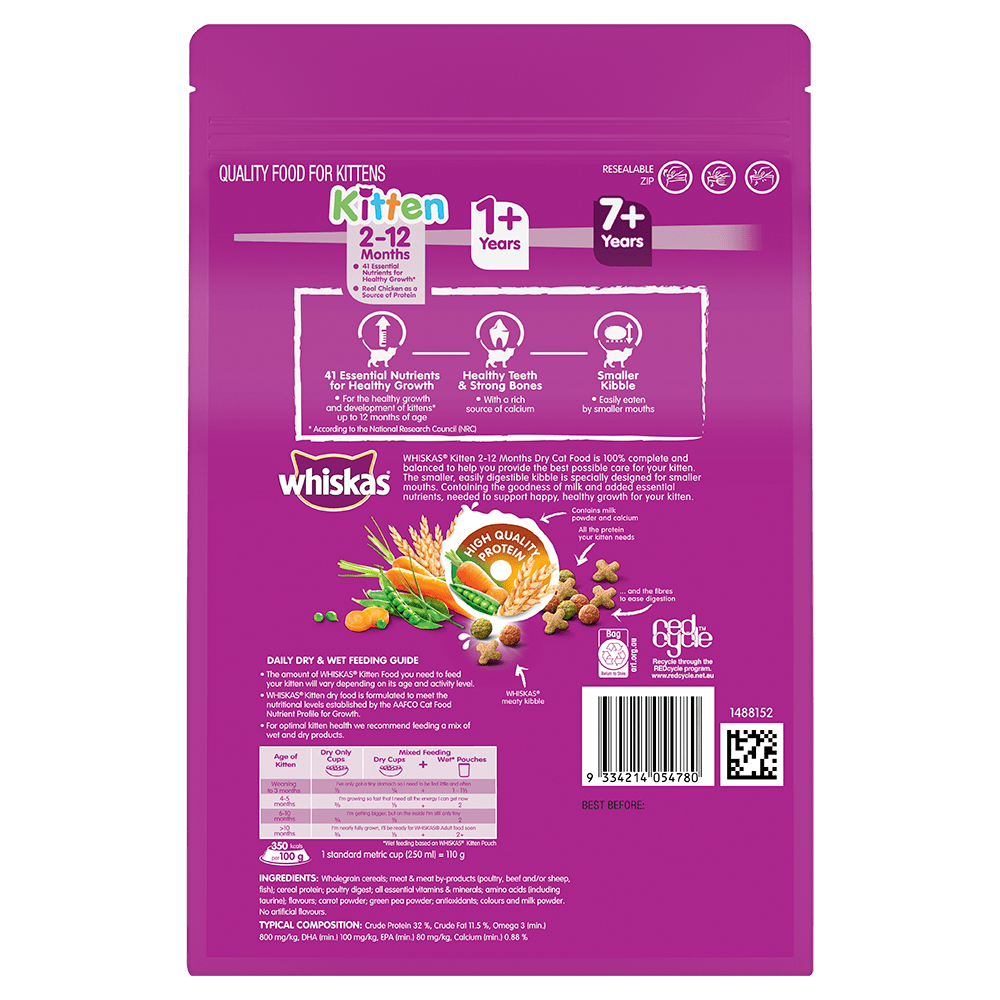 Kitten Dry Food with Chicken Tuna WHISKAS AU
