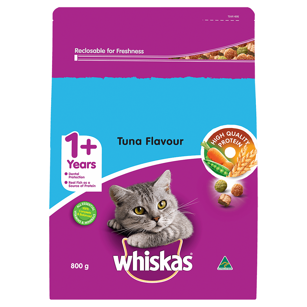 WHISKAS® 1+ Years Adult Dry Cat Food with Tuna Flavour - 1