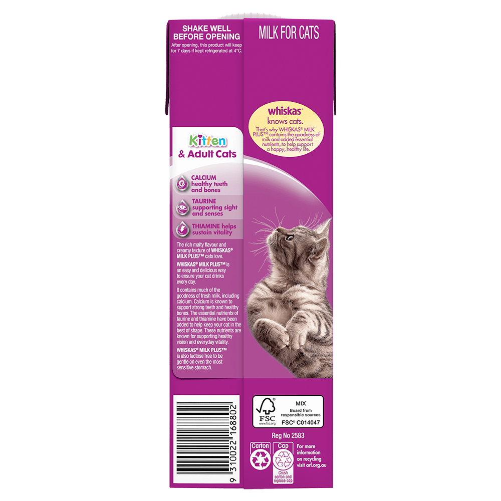 Whiskas cat milk calories cheap