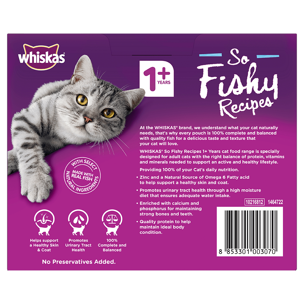 Adult So Fishy Wet Cat Food Ocean Platter in Jelly WHISKAS AU