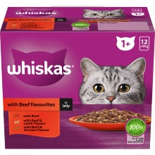 Whiskas with beef favourites in jelly