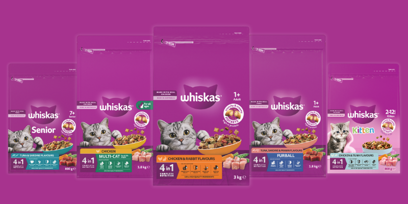 whiskas dry range